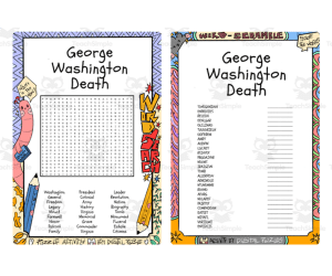 George Washington Death word search & scramble