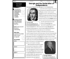 Georgia and the Declaration of Independence Reading Packet