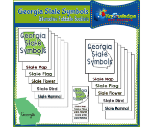 Georgia State Symbols Interactive Foldable Booklets - EBOOK