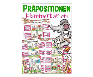 German Clip Cards: Prepositions Vocabulary