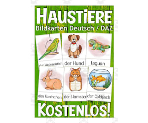 German Flash Cards: Pets