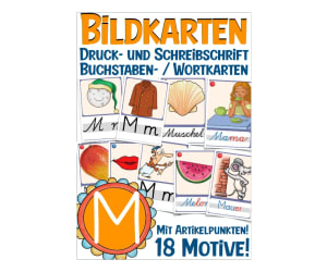German Picture Cards: Letter M