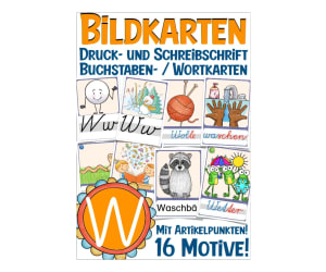 German Picture Cards: Letter W