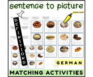 German Sentence to Picture Activities Flashcards 3