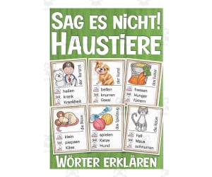 German Word Game: Don't Say it! Pets Theme