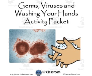 Germs, Viruses and Washing Hands Activity Packet and Worksheets