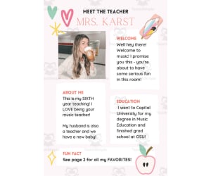 Get to Know the Teacher – Back to School Template