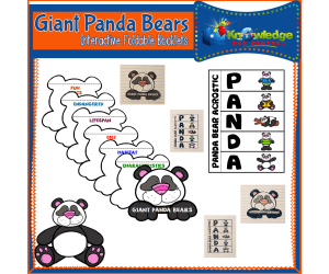 Giant Panda Bears Interactive Foldable Booklets – EBOOK