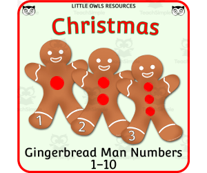 Gingerbread Man Counting 1-10 - Christmas / Holidays