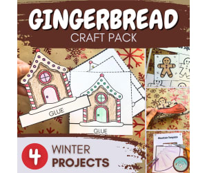 Gingerbread STEM Crafts - 4 Gingerbread Man/Winter Activities