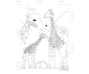 Giraffe Extreme Difficulty Dot-to-Dot / Connect the Dots Printable