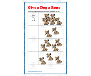 Give a Dog a Bone Math Worksheets