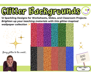Glitter Backgrounds – 12 Sparkling Designs for Worksheets, Slides ...