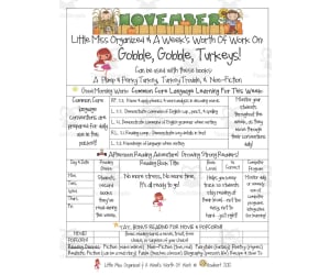 Gobble, Gobble, Turkeys! | Reading Activity Packet