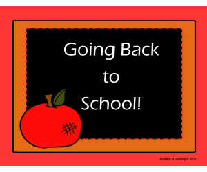 Going Back to School!