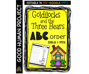 Goldilocks and the Three Bears | ABC Order Activity | Digital & Print