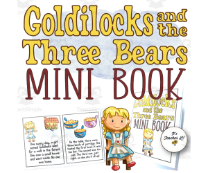 Goldilocks & the Three Bears Fairy Tale Foldable Mini Book Grade 1 2 3
