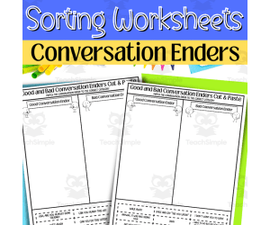 Good and Bad Ways To End A Conversation Cut-And-Paste Worksheets
