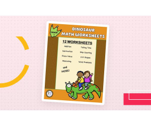 Grade 1 Math Worksheets | Dinosaur Theme