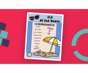 Grade 2 ELA Worksheets – Beach Theme Pack