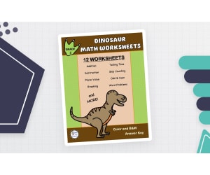 Grade 2 Math Worksheets – Dinosaur-Themed Set