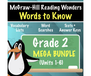 Grade 2 McGraw-Hill Reading Wonders Words to Know - COMPLETE SET