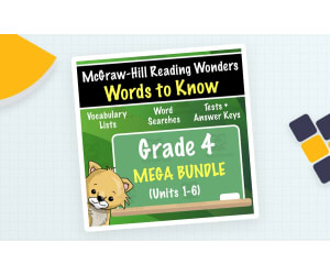 Grade 4 McGraw-Hill Reading Wonders Words to Know - COMPLETE SET