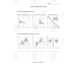 Grade 5 Transformations Review and Test