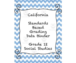 Grading Data Binder | 12th Grade Social Studies | California Standards