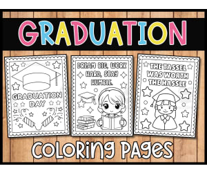 Graduation Coloring Pages | Last Day of School Coloring Sheets