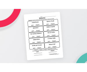 Gram Kilogram Worksheet