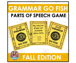 Grammar Go Fish: Parts of Speech Review Game (Fall Edition)