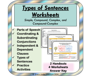 Grammar: Types of Sentences: Simple, Compound, Complex Sentences