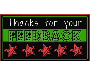 Graphic: Thanks for your Feedback