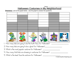 Graphing Halloween Costumes Worksheet
