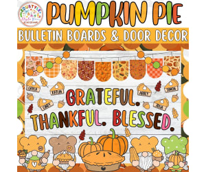 Grateful. Thankful: Thanksgiving Bulletin board or door Decor kit