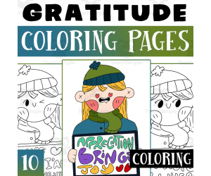 Gratittude Coloring Pages Worksheet Activity For Morning Work
