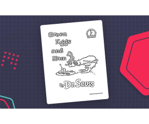 Green Eggs and Ham – Dr. Seuss Coloring Page