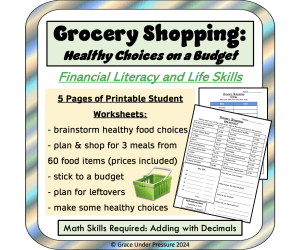 Grocery Shopping on a Budget: Financial Literacy, Life Skills, Healthy