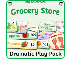 Grocery Store Dramatic Role Play Pack