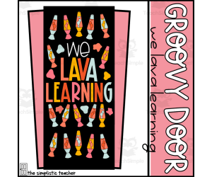 Groovy Retro Lava Lamp Learning Decor Kit or Bulletin Board Set Back 2 School