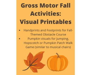 Gross Motor Fall Activities: Visual Printables