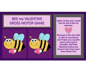 Gross Motor Game: BEE my VALENTINE