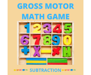 Gross Motor Math Game - Subtraction