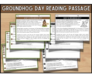 Groundhog Day Reading Comprehension Passage & Questions for 3rd Grade