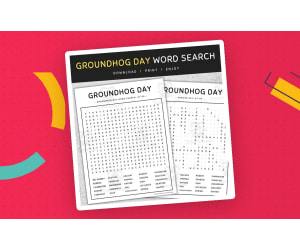 Groundhog day Word Search, Puzzle Activity