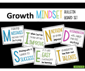 Growth Mindset Bulletin Board Set