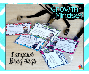 Growth Mindset Lanyard Brag Tags