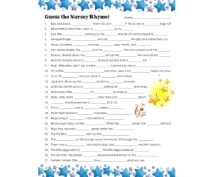 Guess the Nursery Rhyme!