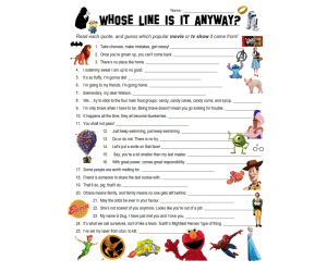 Guess the Quote: Whose Line is it anyway?